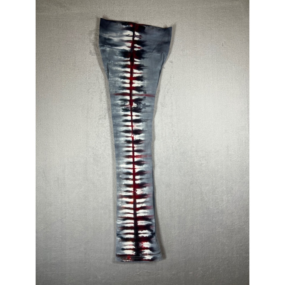 American Apparel Tie Dye Flare Leggings Grey High Waist Yoga Pants XS - Picture 4 of 8